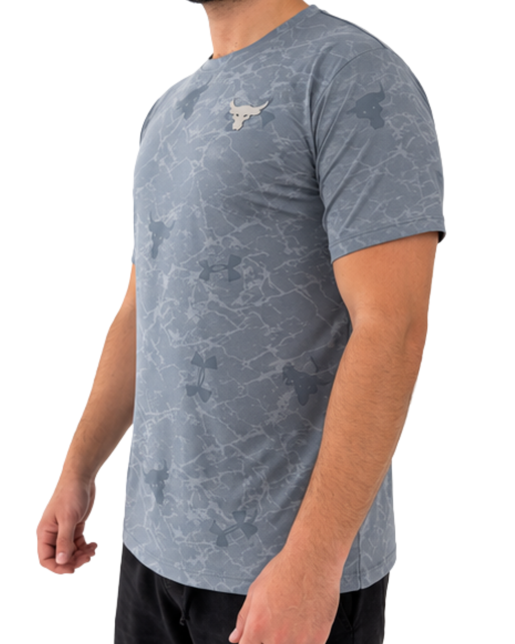 T-Shirt Performance HeatGear - Motif Marbre & Taureau