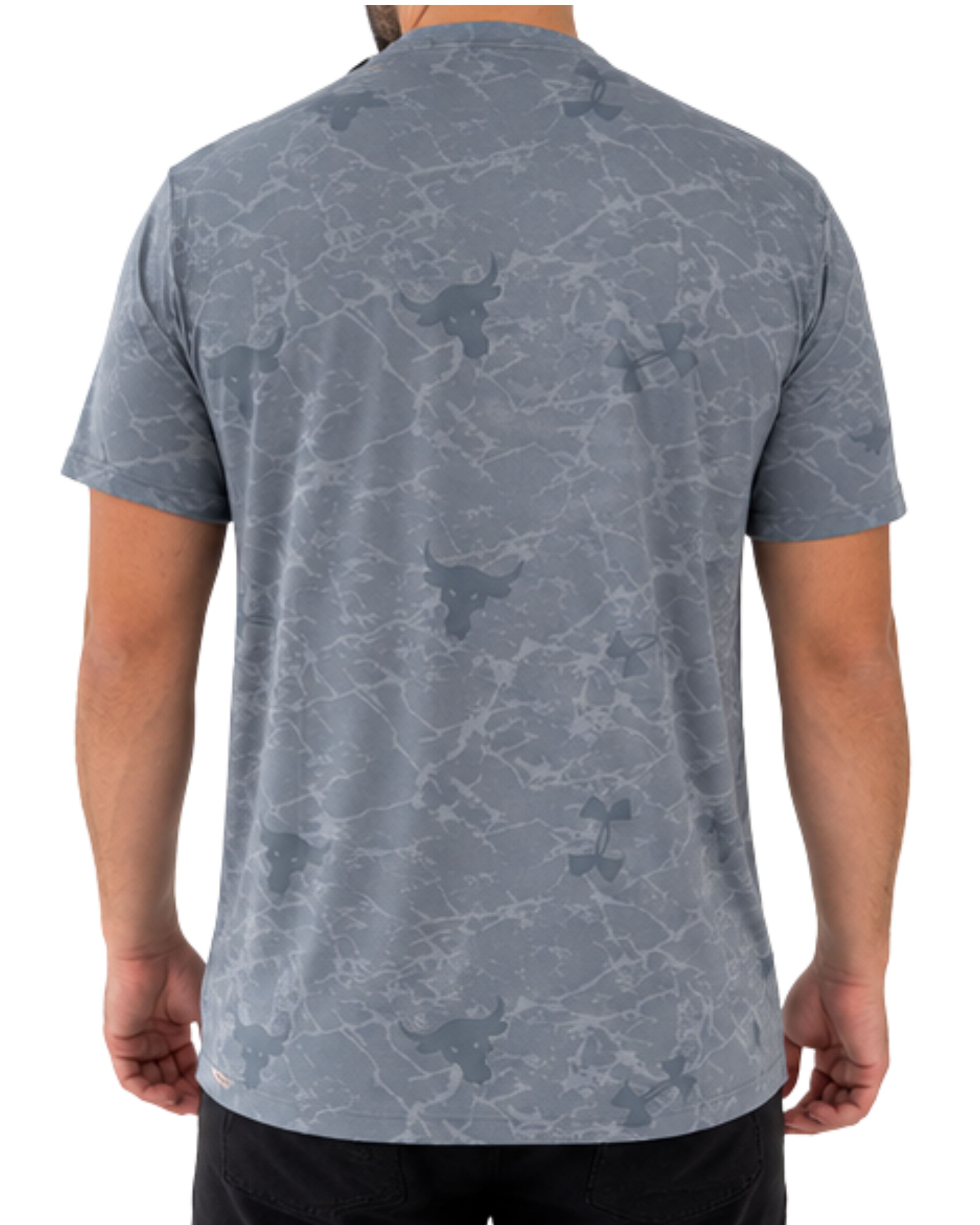 T-Shirt Performance HeatGear - Motif Marbre & Taureau