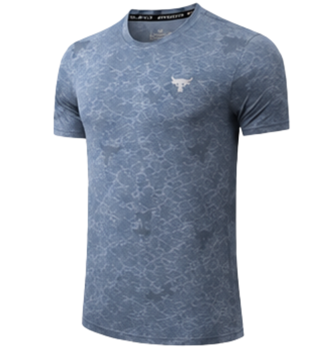 T-Shirt Performance HeatGear - Motif Marbre & Taureau