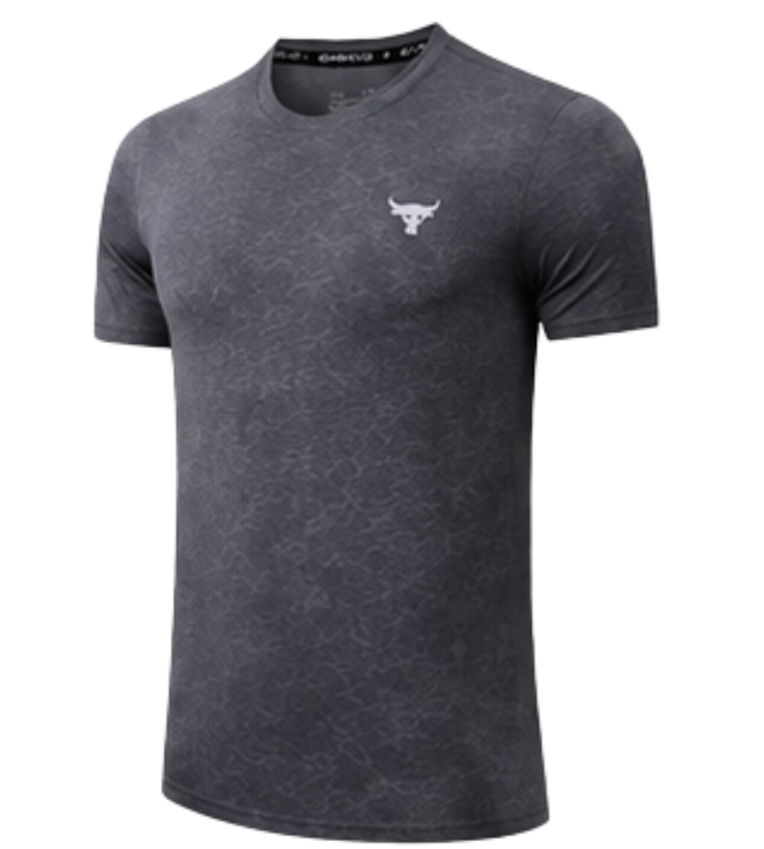 T-Shirt Performance HeatGear - Motif Marbre & Taureau