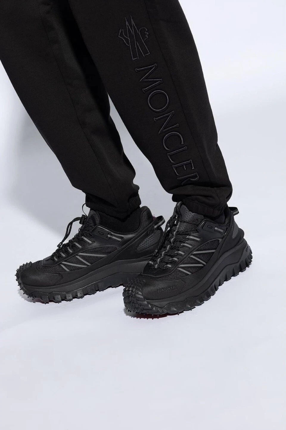 Moncler Trailgrip GTX cuir — NOIR